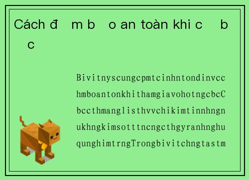 Cách đảm bảo an toàn khi cờ bạc