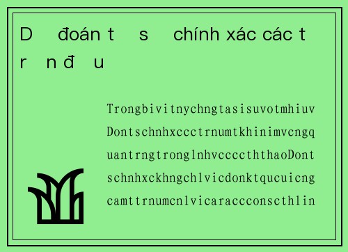 Dự đoán tỉ số chính xác các trận đấu