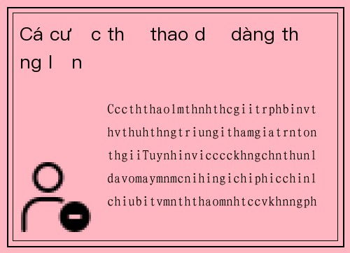 Cá cược thể thao dễ dàng thắng lớn