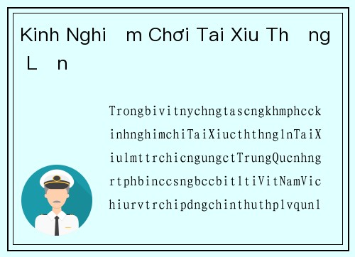 Kinh Nghiệm Chơi Tai Xiu Thắng Lớn