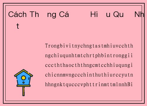 Cách Thắng Cá Độ Hiệu Quả Nhất