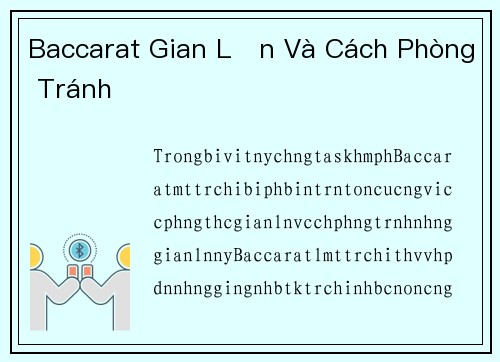 Baccarat Gian Lận Và Cách Phòng Tránh
